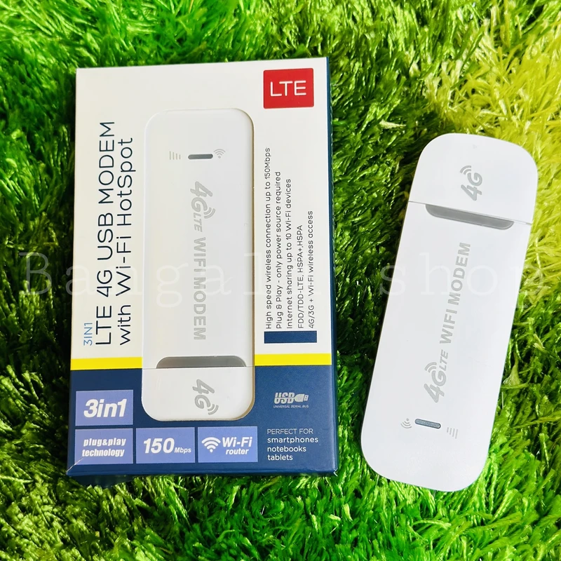 4G LTE WiFi Modem- Support All Bangladesh SIM Cards- White