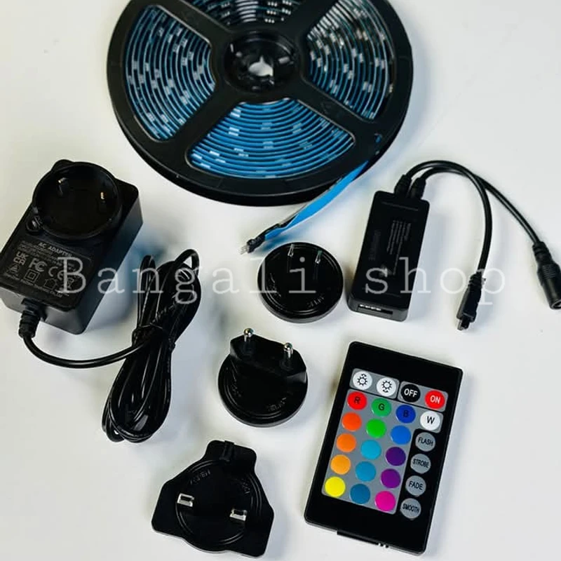 WiFi + Bluetooth RGB LED Strip Light- Work With Alexa, Google Home, Dance With Music (16 Feet, Sonoff L2)