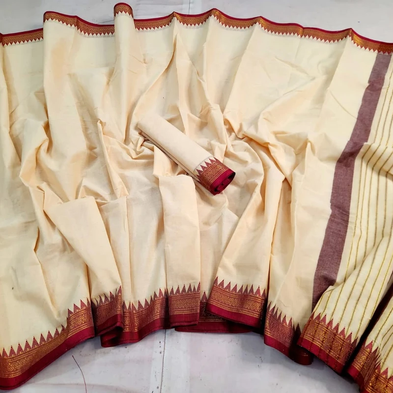 আড়ং কটন নকশী পাইর শাড়ি(ব্লাউজসহ) - Thumbnail 4