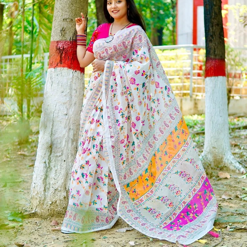 আফসান ভাইরাল প্রিন্ট শাড়ি - Thumbnail 4