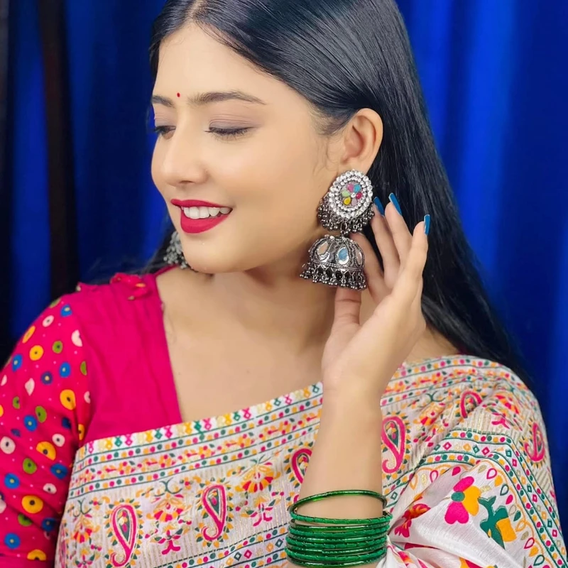 আফসান ভাইরাল প্রিন্ট শাড়ি - Thumbnail 6