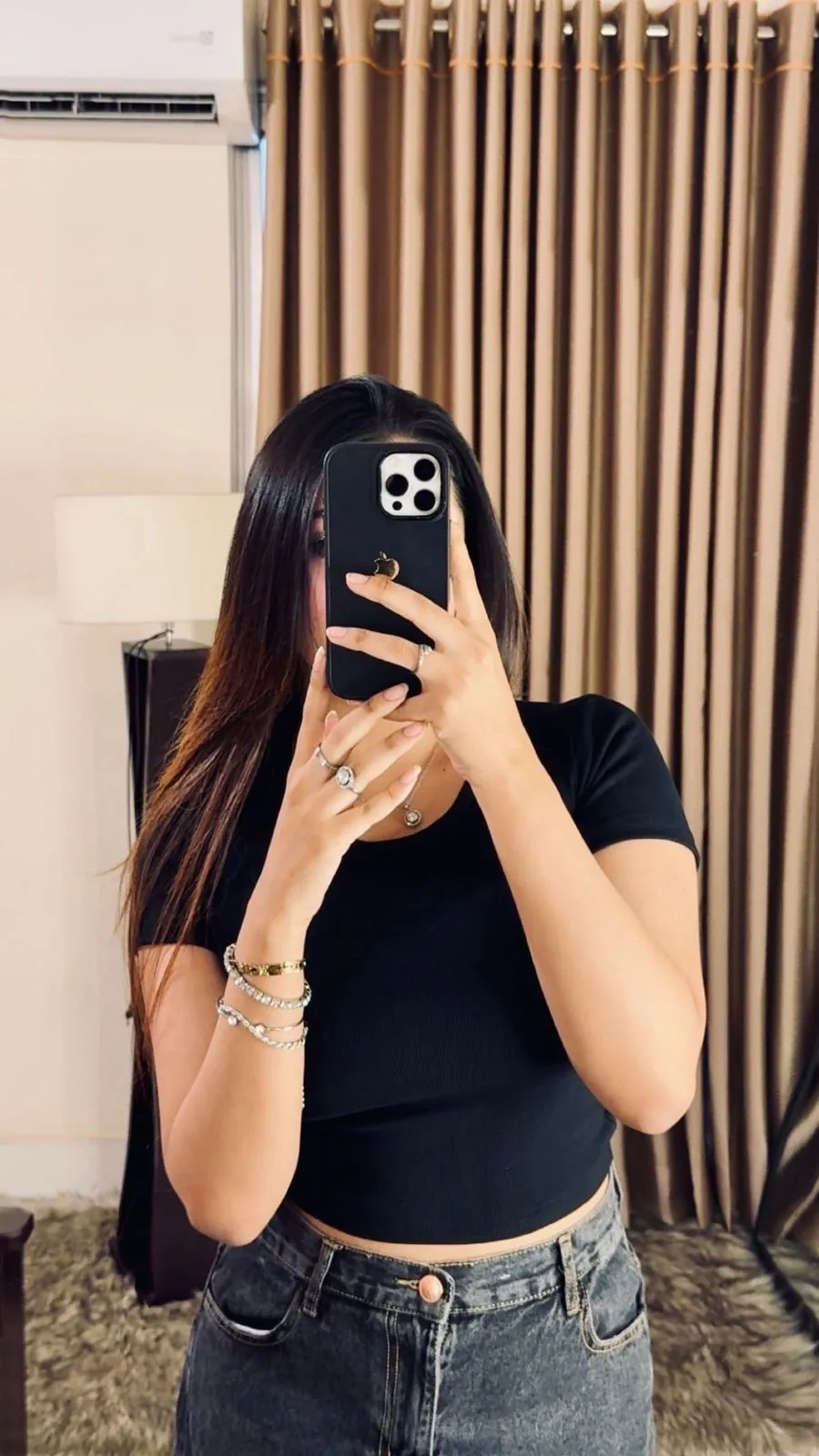 Basic Crop Tops in Black