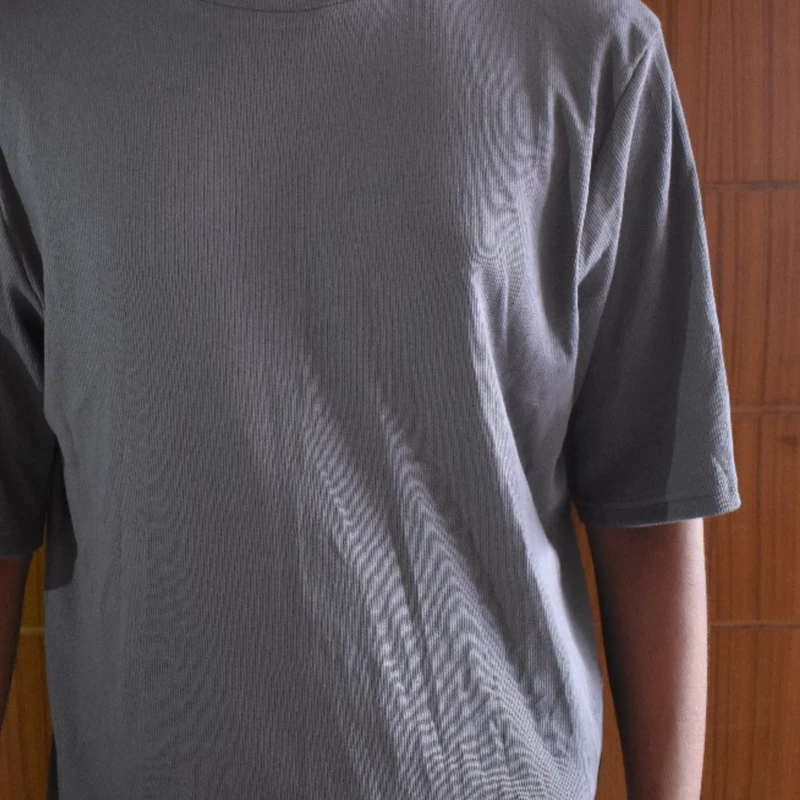 Men's Oversized Drop Shoulder T-Shirt in Gray