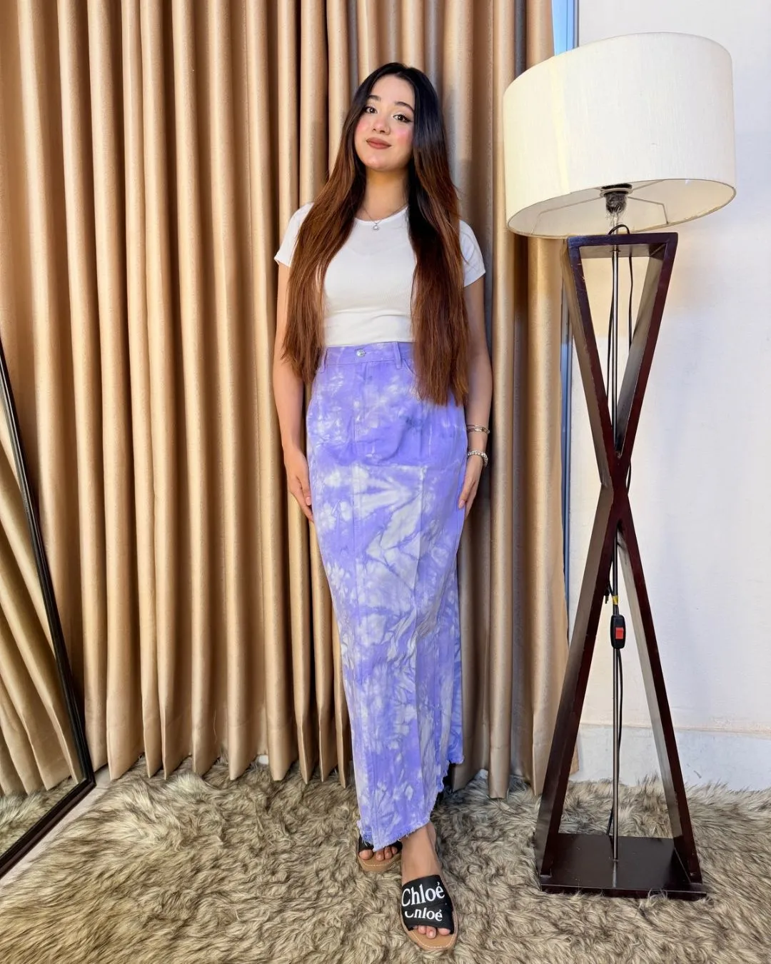 Tie Die Purple Skirt