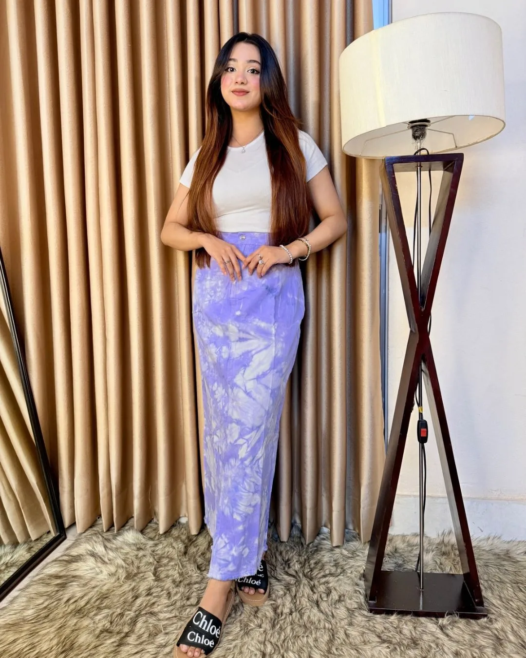 Tie Die Purple Skirt