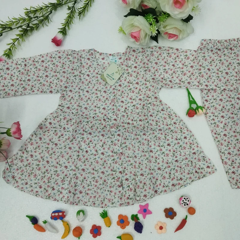 বেবি গার্ল ফুলহাতা সেট ০২৪