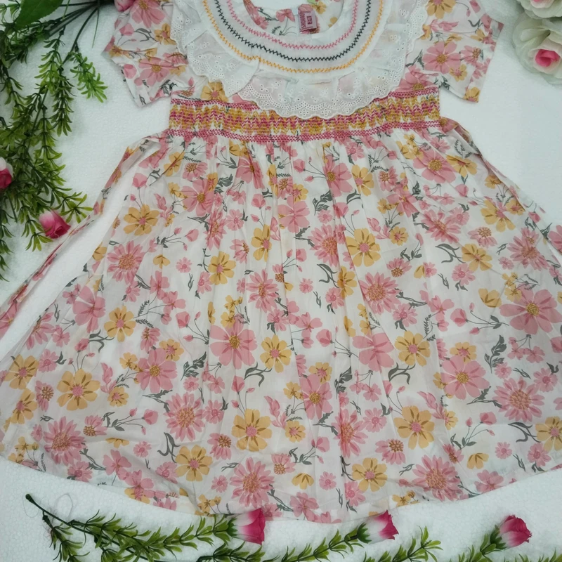 বেবি গার্ল কটন ফ্রক ২২২৪২৬