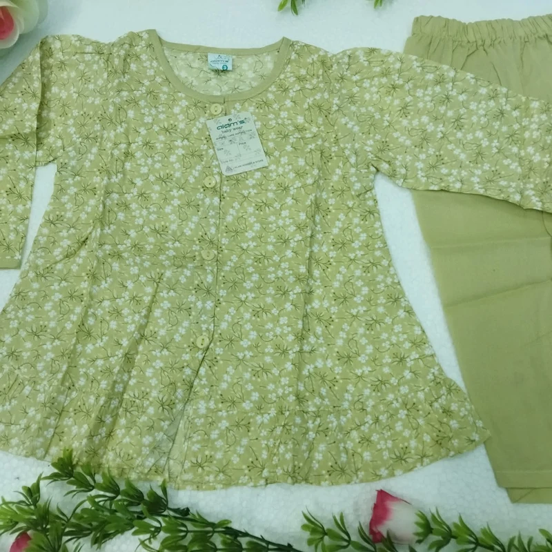 বেবি গার্ল ফুলহাতা ফতুয়া সেট ০২৪