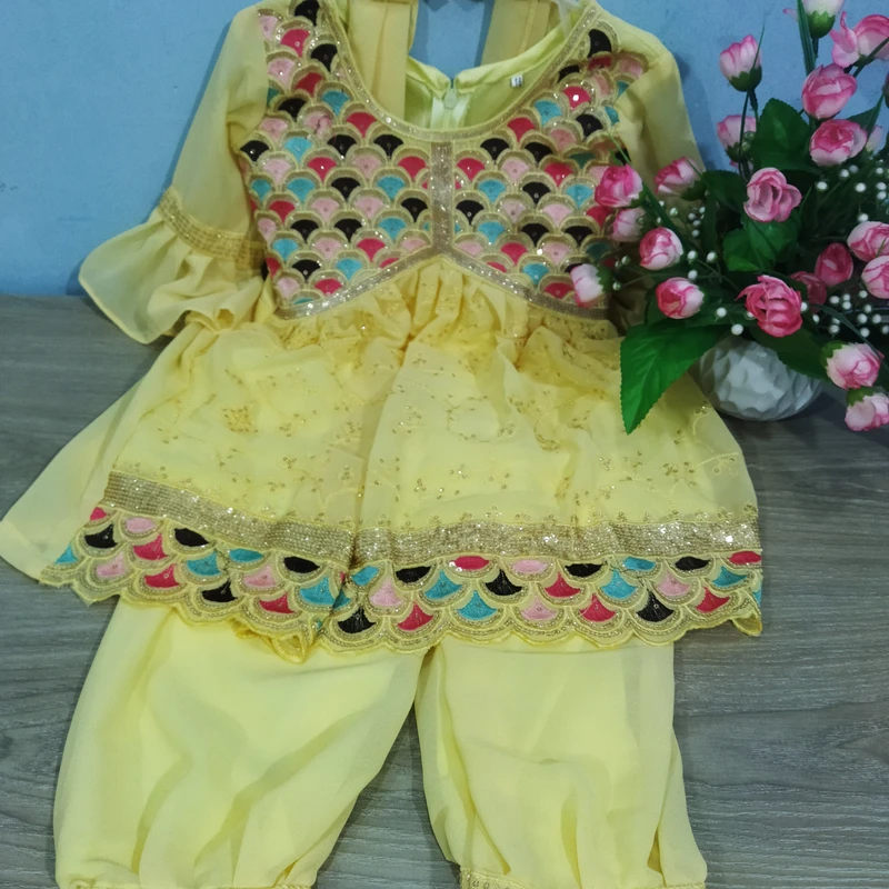 বেবি জর্জেট থ্রিপিস ০১৬১৮