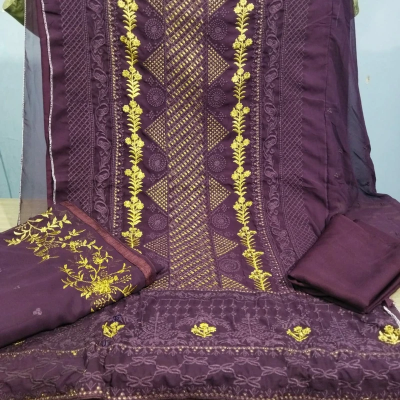 জর্জেট কাজ করা ০২৩