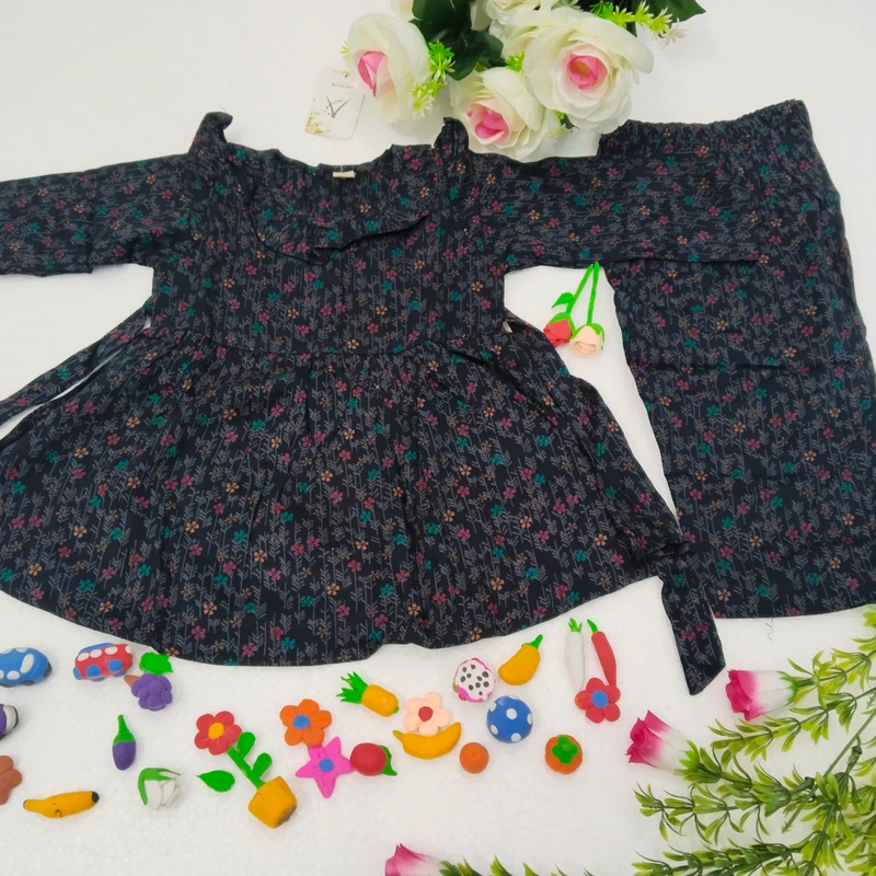 বেবি গার্ল ফুলহাতা সেট ০৩৪