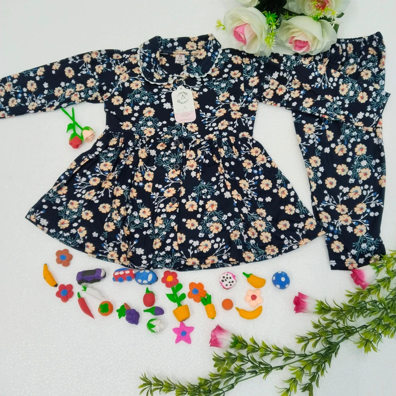 বেবি গার্ল ফুলহাতা সেট ০৩২