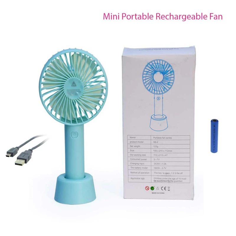 Mini Fan Very Stylish Rechargeable Hand Fan Usb Lithium Battery - Charger Fan
