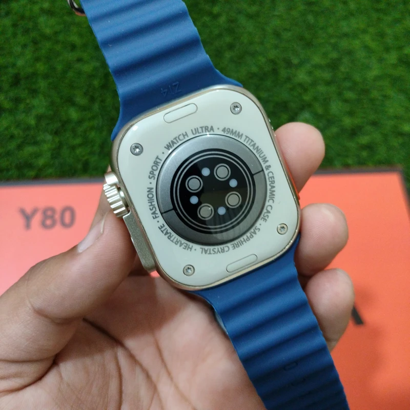 Y80 Ultra Smartwatch with 8 Strap Rainbow - Image 3