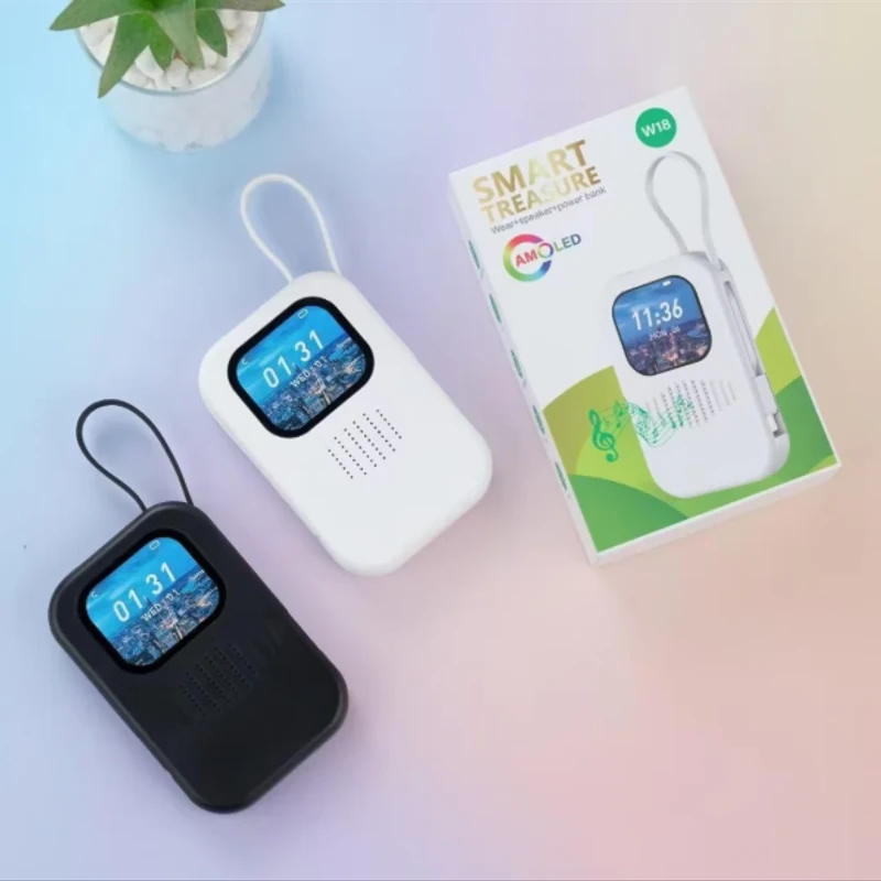 W18 Smart Powerbank – Watch, 8000mAh Battery, Bluetooth Calling,Wallpaper