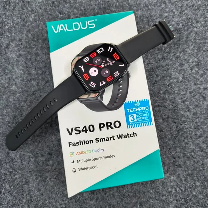 Valdus VS40 Pro AMOLED Calling Smart Watch with Flashlight - Image 3