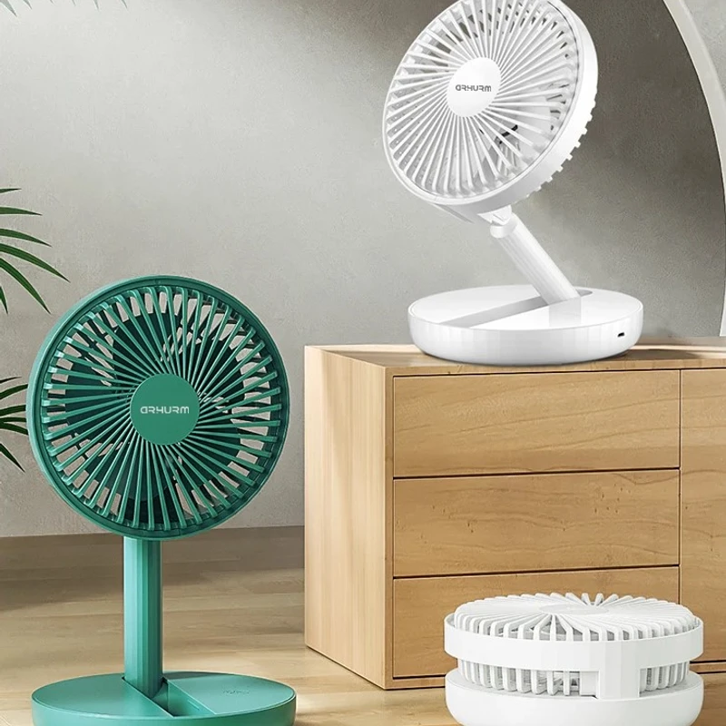Rechargeable 5-inches Folding fan HCZ21 Green colour