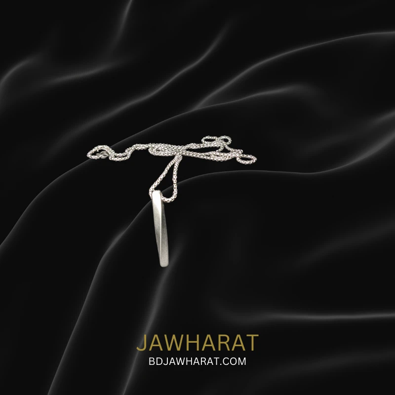 Twisted Bar Pendant Chain (Silver)