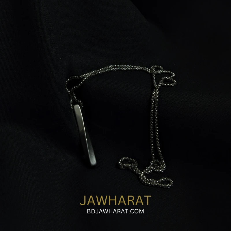 Twisted Bar Pendant Chain (Black)