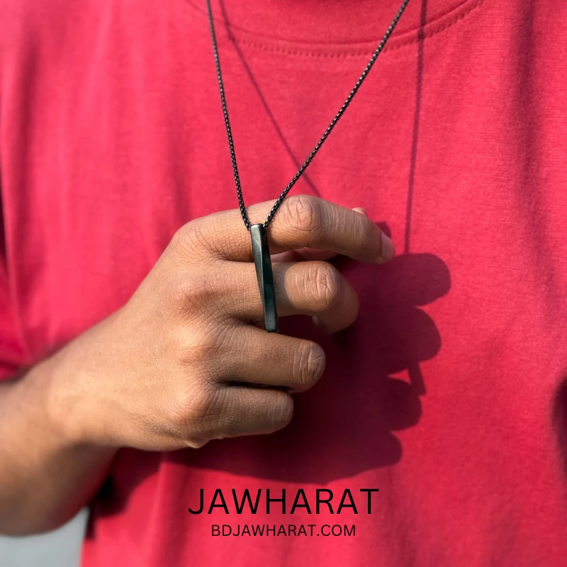 Twisted Bar Pendant Chain (Black)