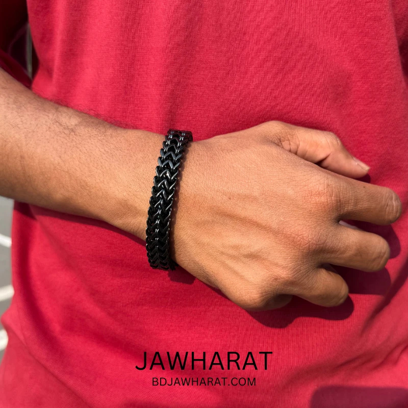 Retro Titanium Link Bracelet (Black)