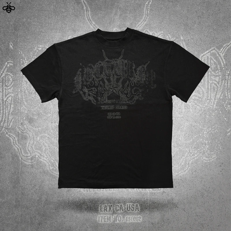 Nocturnal Black Graphic T-Shirt – Edgy Streetwear Style