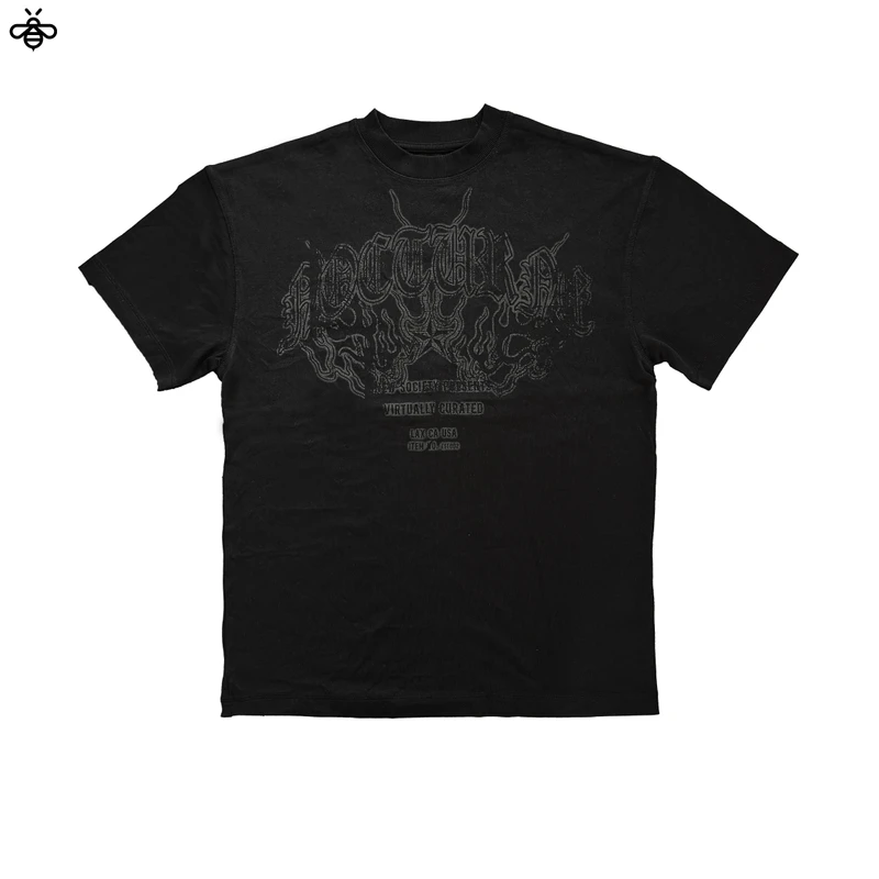Nocturnal Black Graphic T-Shirt – Edgy Streetwear Style