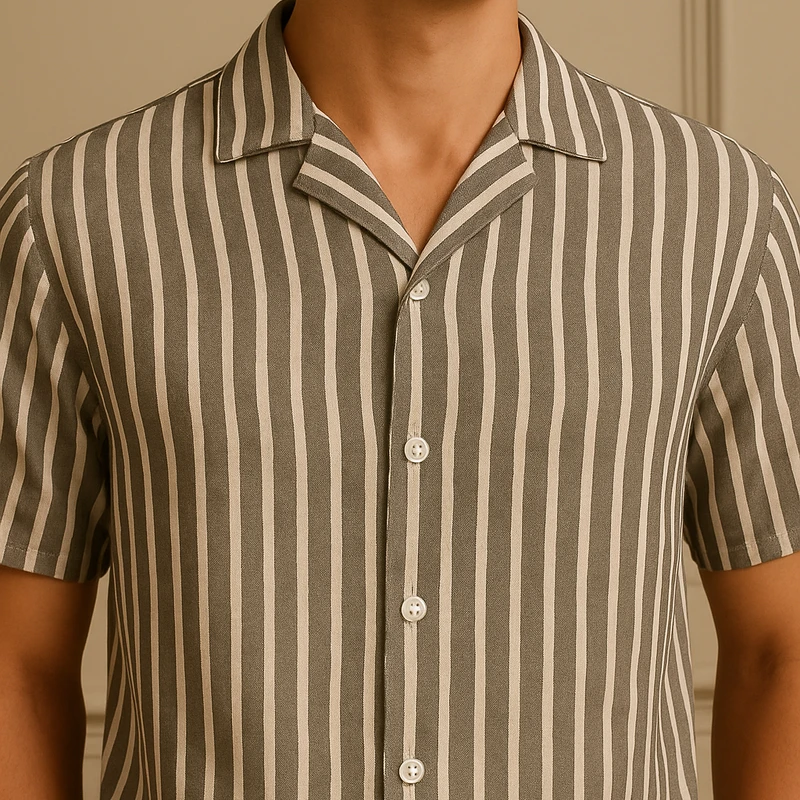 Premium Cuban Collar Shirt - Image 3