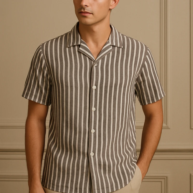 Premium Cuban Collar Shirt - Image 4