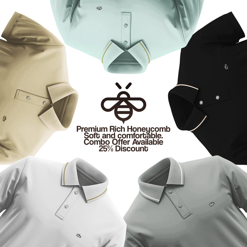 Lacoste Honeycomb Polo Shirt – Timeless Elegance & Comfort