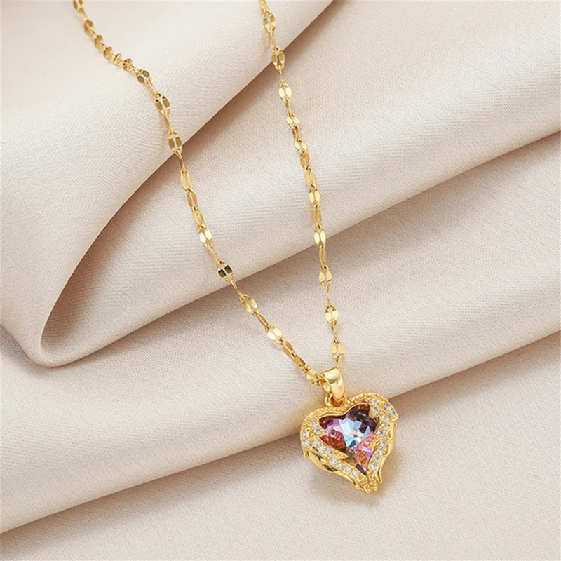 18kGold Plated Chain-Love Shape Neckless