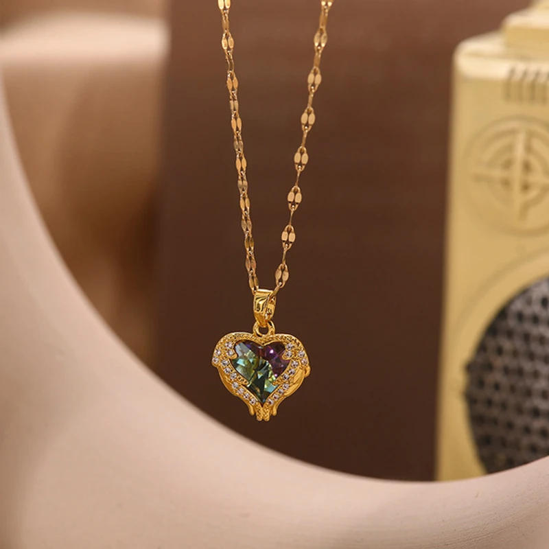 18kGold Plated Chain-Love Shape Neckless