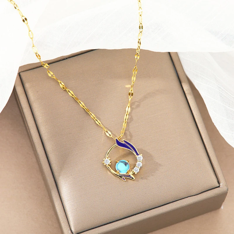 Honey star and moon necklace