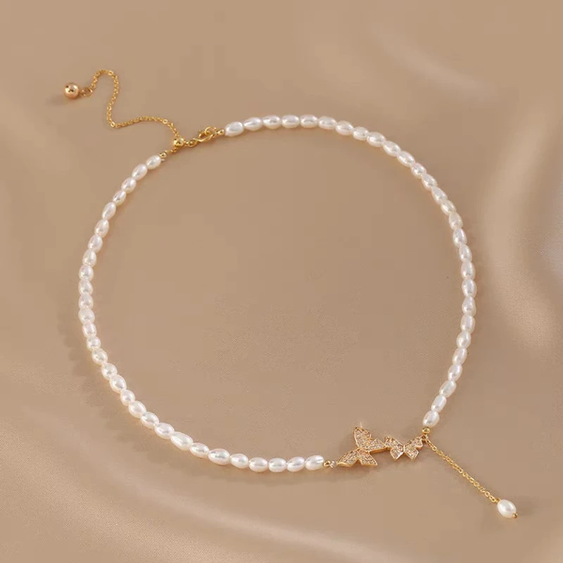 Butterfly Pearl Necklace - Image 6