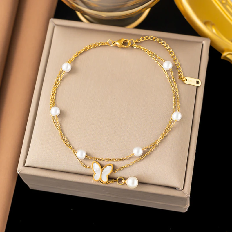Pearl Butterfly anklet - Image 4