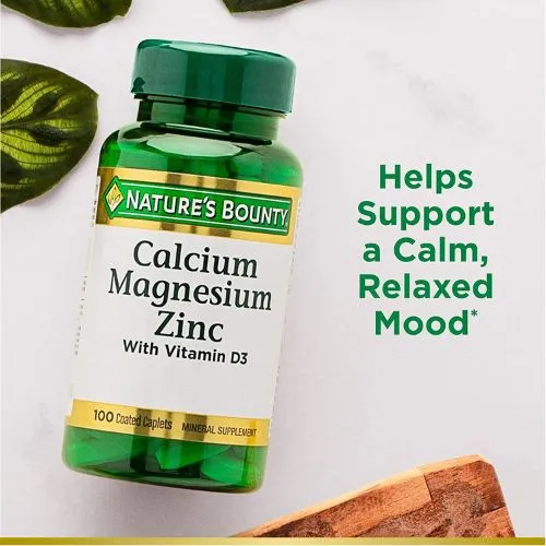 Nature's Bounty, Calcium Magnesium Zinc with Vitamin D3, 100 Tablets - Thumbnail 4
