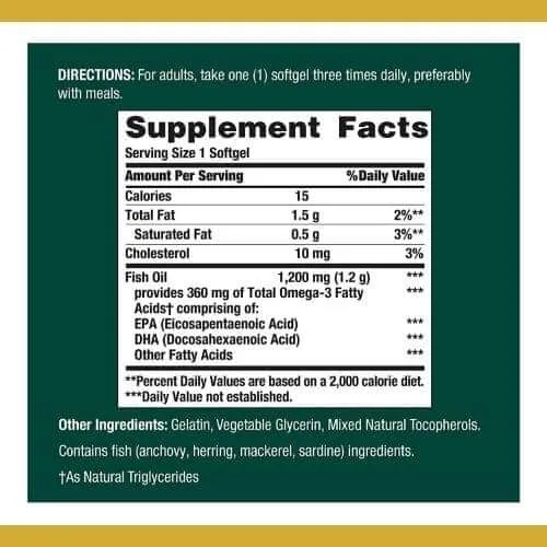 Nature's Bounty, Fish Oil 1200 mg (120 Capsule) in Bangladesh