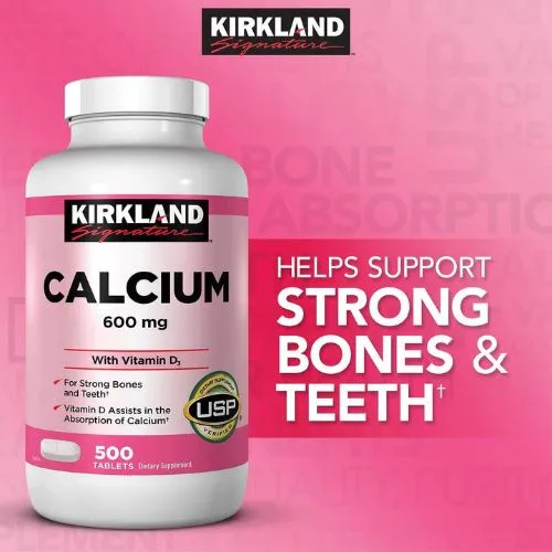 Kirkland Calcium with D3 - 600 mg (500 Tablets) in Bangladesh - Thumbnail 3