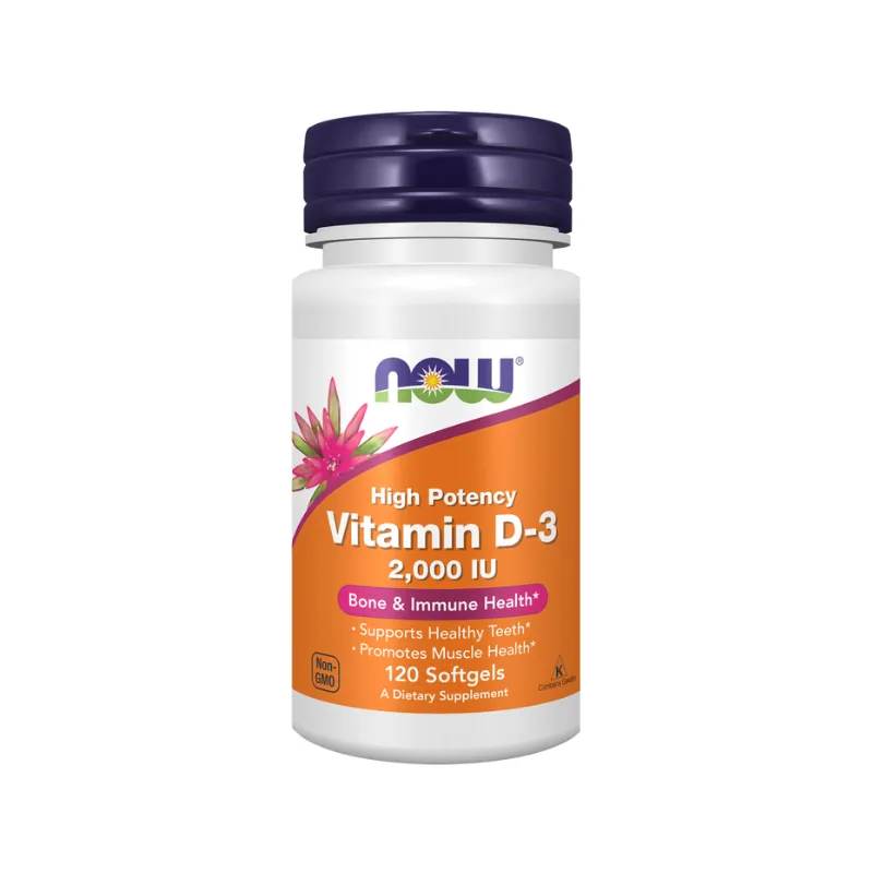 Now Foods Vitamin D-3 2000 IU 120 Softgels