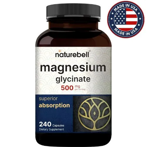 Naturebell Magnesium Glycinate 500mg (240 Capsules) in Bangladesh | 3rd Party Tested