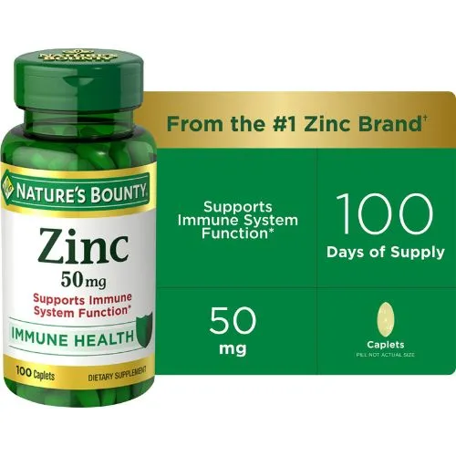 Nature's Bounty Zinc 50 mg (100 Tablets) in Bangladesh - Thumbnail 3
