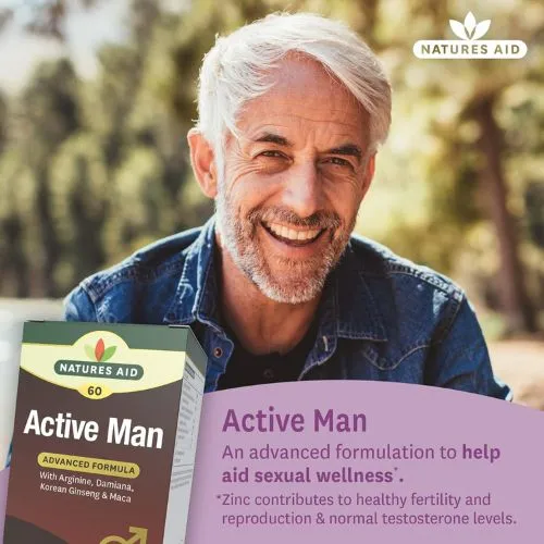 Natures Aid Active Man (60 Tablets) - Made in UK - Thumbnail 4