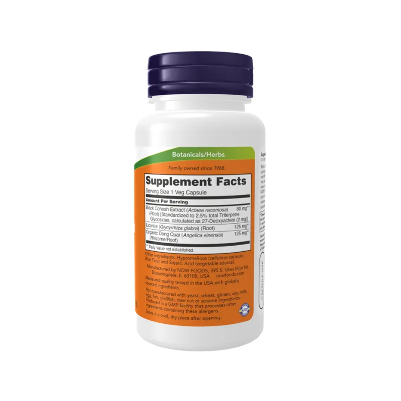 Now Foods Black Cohosh Root 80 mg Veg Capsules
