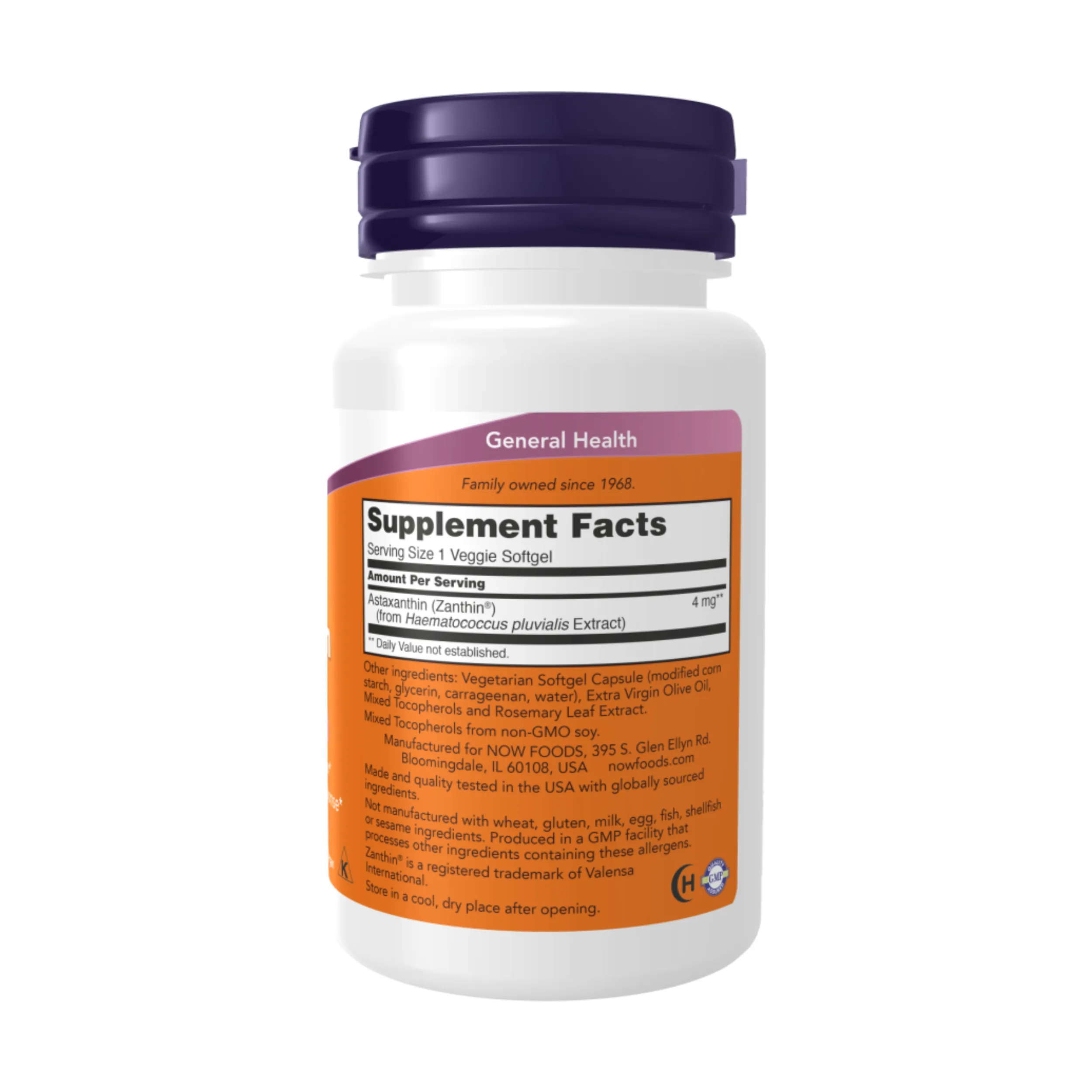 Now Foods Astaxanthin 4 mg 60 Veggie Softgels