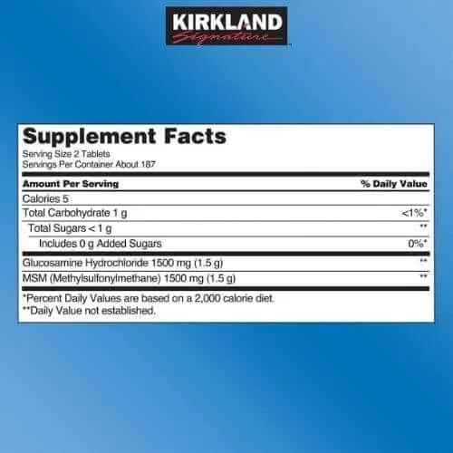 Kirkland Glucosamine with MSM (375 Tablets) in Bangladesh