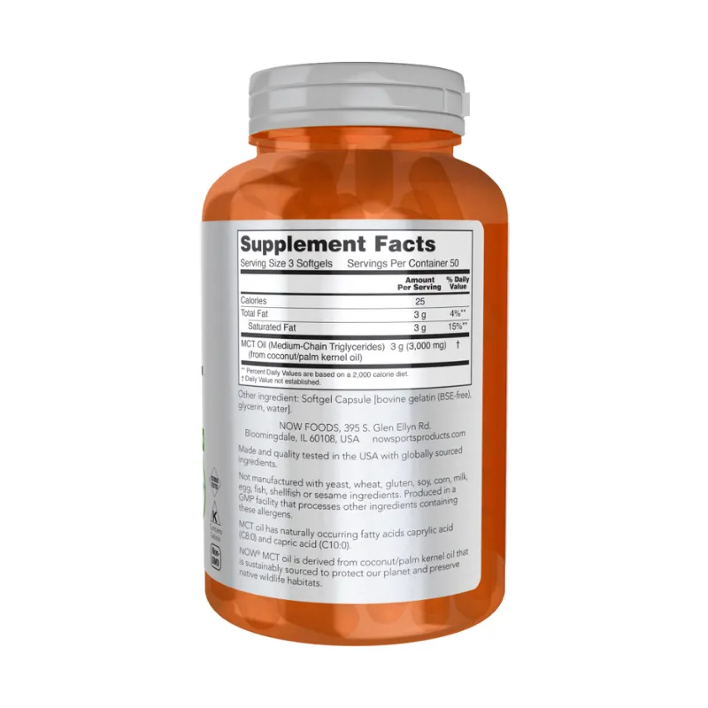 Now Foods MCT Oil 1000 mg 150 Softgels