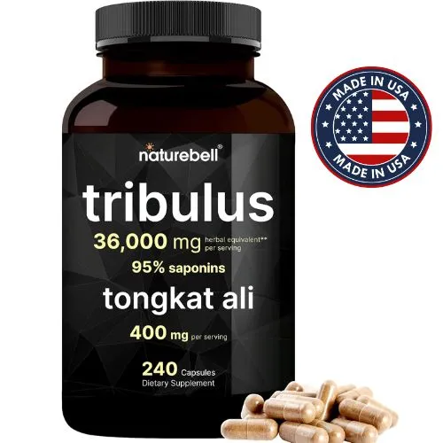 Naturebell Tribulus Terrestris 36,000mg with Tongkat Ali 400mg for Men (240 Capsules) | Best Price in Bangladesh