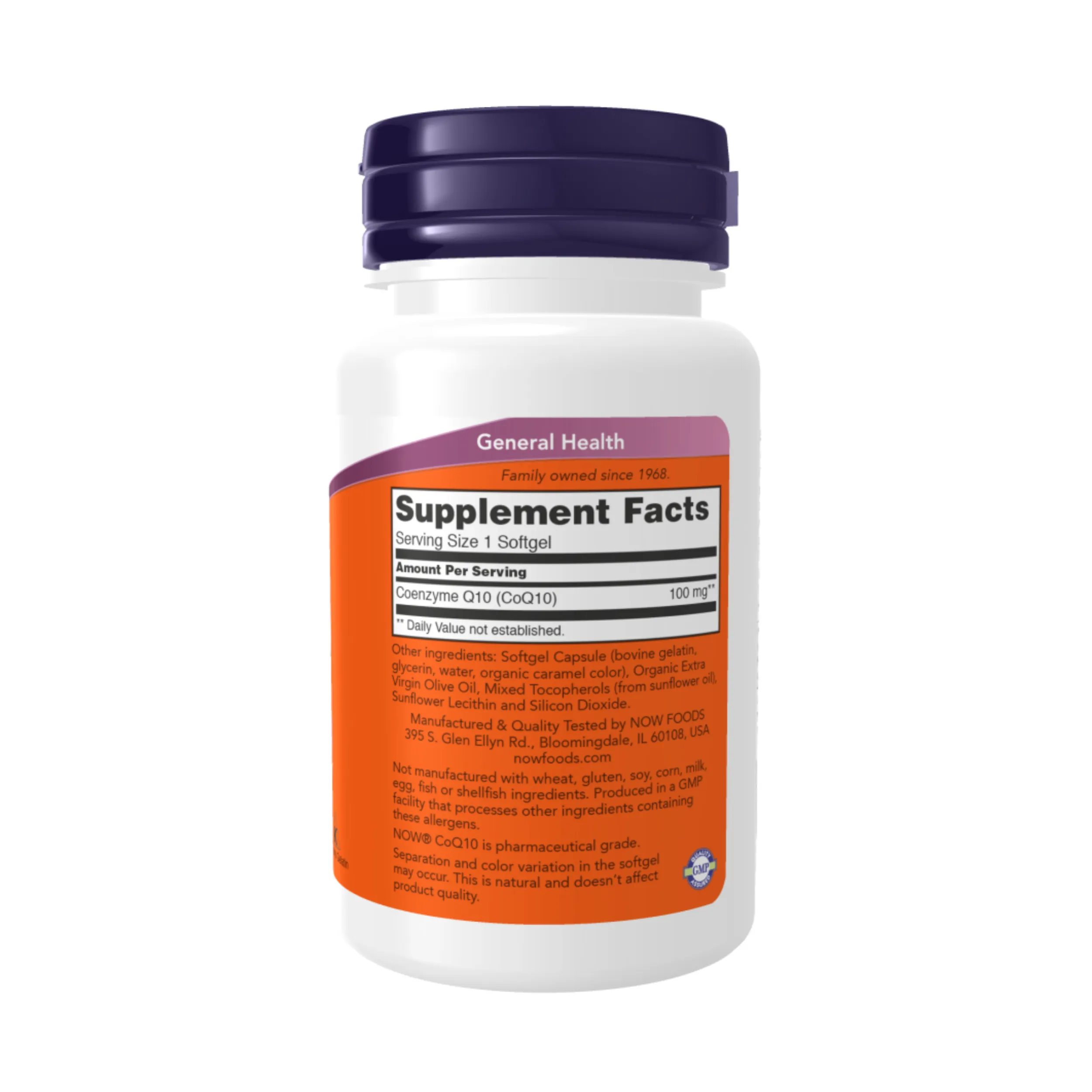 Now Foods CoQ10 100 mg 50 Softgels