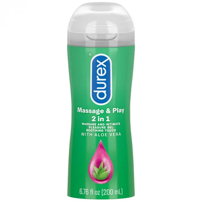 Durex Soothing Massage & Play 2 in 1, Intimate Soothing Lube Gel with Aloe Vera, Water-Based -200ml