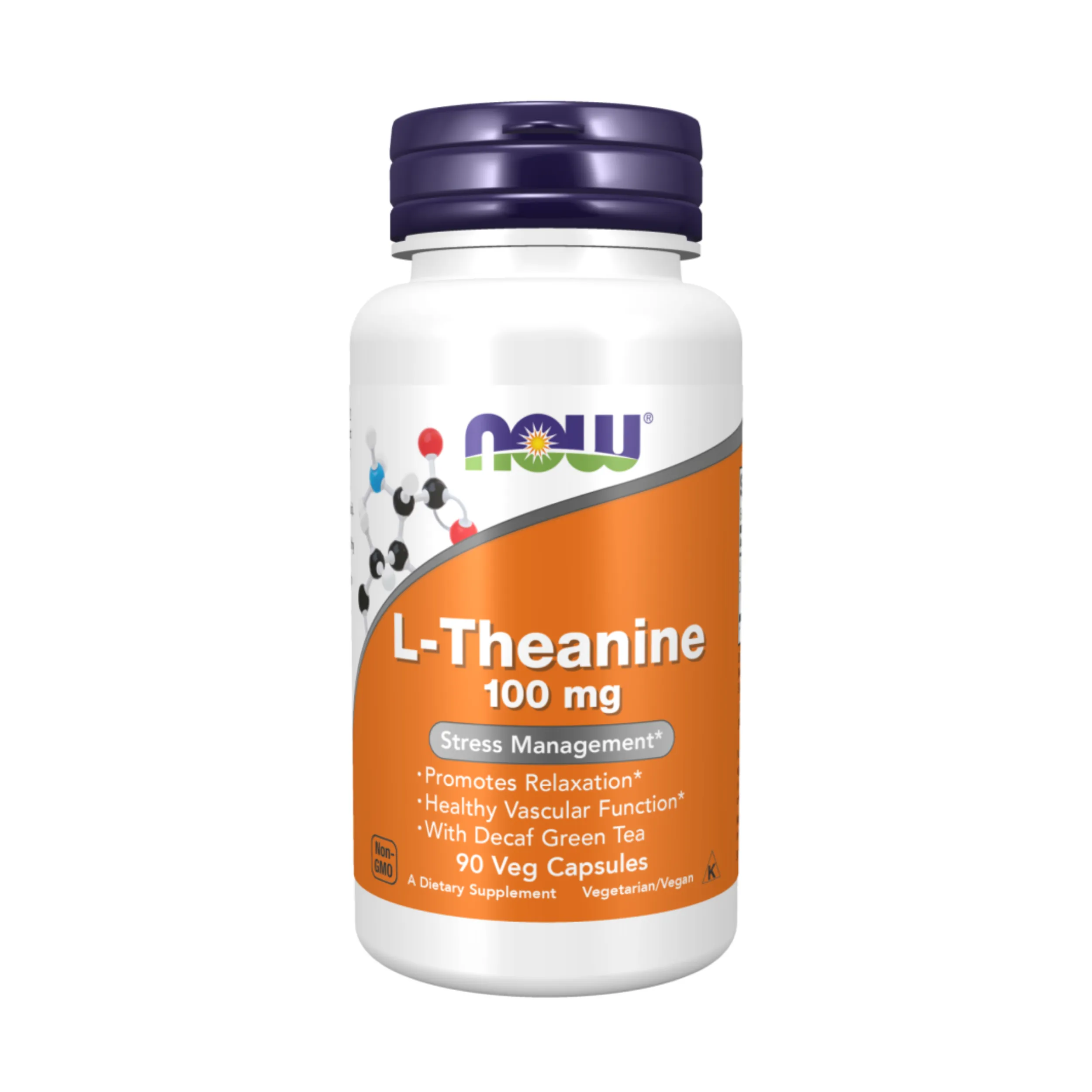 Now Foods L-Theanine 100 mg 90 Veg Capsules